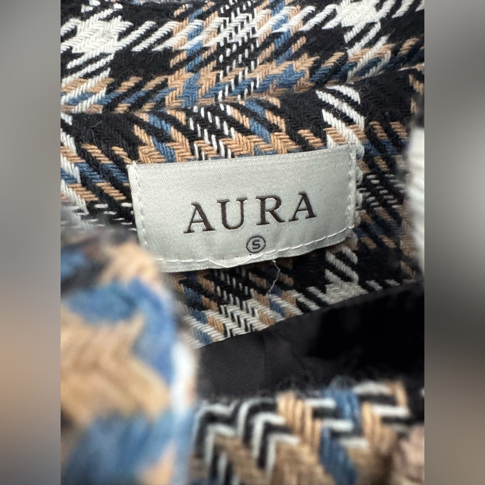 Aura Houndstooth Plaid Patterned Jacket and Pants Suit Set - Picture 4 of 6